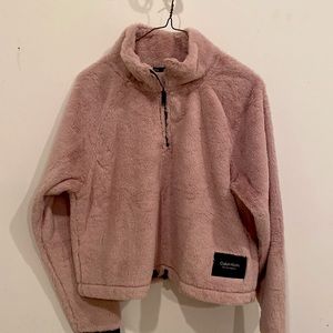 Calvin Klein Cropped fuzzy jacket